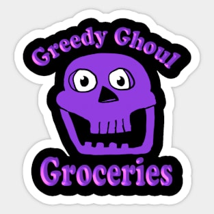Greedy Ghoul Groceries Sticker